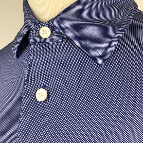 FootJoy FJ Mens Golf Polo Shirt Large Blue White - Picture 4 of 7